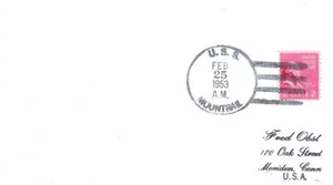 MOUNTRAIL (APA-213) 25 Feb 1953 Locy Type 2 Postmark - Picture 1 of 1