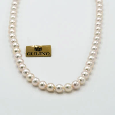 Collana Hoshi di Perle di mare e oro bianco 18 kt A.156 - Immagine 1 di 4