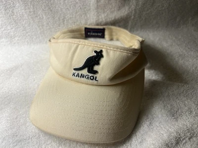 Sombrero visera de mezclilla Kangol blanco, logotipo bordado estilo vintage Foto 1 de 4