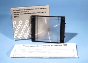 Mamiya RB67 Focusing Screen No.6 Rangefinder Spot 45 Microprism * RB67 Pro etc.. - Bild 1 von 1