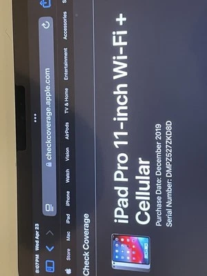 Apple iPad Pro 11 2018 1st Gen Silver 11 -Inch 64GB WiFi A1980 - Image 1 of 4