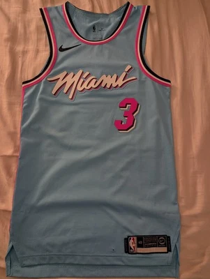 Camiseta deportiva auténtica Nike Vice Dwayne Wade talla 40 Miami Heat City Edition 🏀 Foto 1 de 2