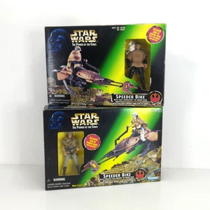 De colección '96-'97 Star Wars El Poder de la Fuerza Leia & Luke Speeder Bicicleta Juguetes Nuevo - Imagen 1 de 24