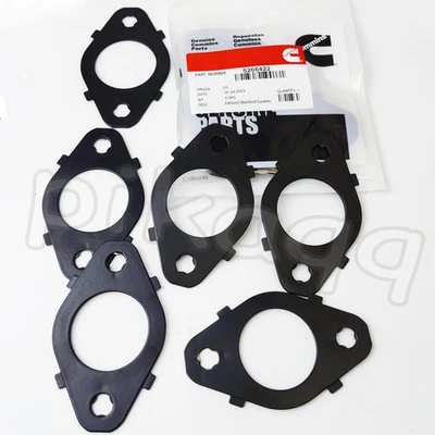 6X Exhaust Manifold Gaskets 5266422 98-15 Dodge Cummins 5.9L 6.7L 24V MLS Multi - Image 1 of 4