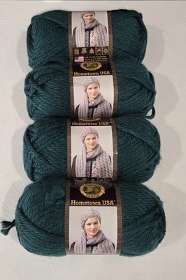 Lote de 4 Ciudad Natal Marca León EE. UU. "Montpelier Peacock" Verde 6 Wt Super Voluminoso Foto 1 de 3