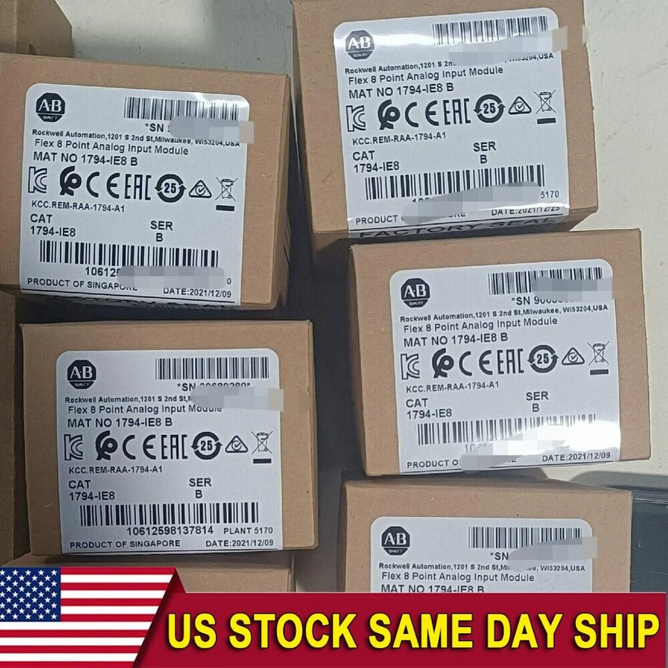 New Allen-Bradley 1794-IE8 Flex 8 Point Analog Input Module 1794IE8 US Free Tax - Image 1 of 2