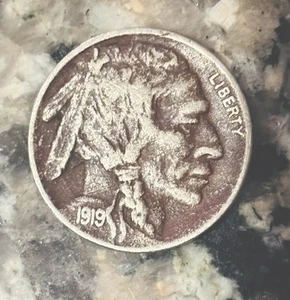 1919 Büffelnickel lesbares Datum sehr schön - Bild 1 von 4