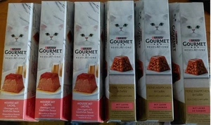 PURINA GOURMET Reve.Katzenfutter Mousse 12x 57g + feine häppchen 12x57g Lachs - Bild 1 von 1