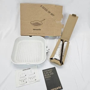 Nonstick Ceramic Grill Pan for Stove Tops Versatile Square Grilling 9.5Inch - Picture 1 of 11