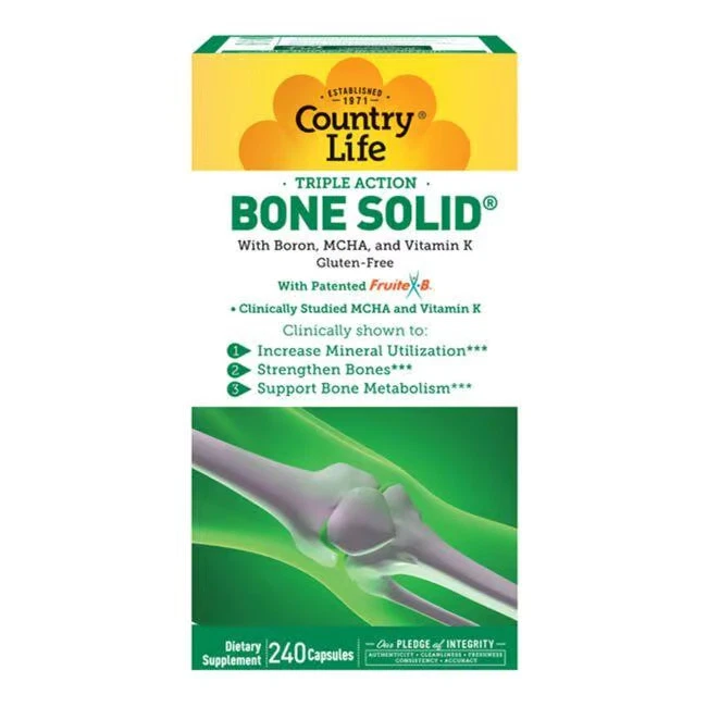 Country Life Calcium Supplements Bone Solid 240 Count