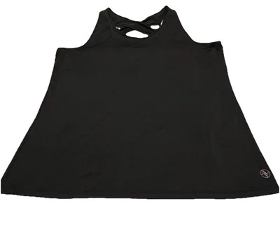 Adrienne Vittadini 黑色运动背心女式 XL 码无袖套衫 — 第 1/4 张图片