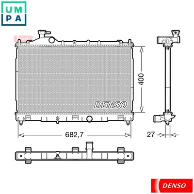 RADIATOR ENGINE COOLING DRM45058 FOR MITSUBISHI 4B40 1.5L 4cyl ECLIPSE CROSS - Image 1 of 4