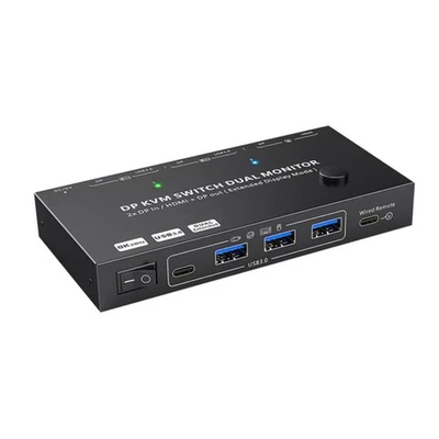 KC-KVM212DH 4K 60HZ USB3.0 DP Dual Display KVM Switcher with MST Dual Screen - Image 1 of 4