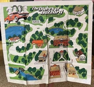 The Dukes of Hazzard • County RoadMap Map Floor Town for Cars Trucks - Picture 1 of 1