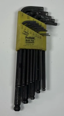 Bondhus Pro Hold Ball Tip Hex L-Wrench Set 13 Piece SAE .050 - 3/8” - Image 1 of 4