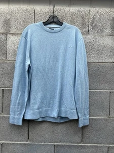 Green Coast Pullover Herren mittelblau Whale Take Logo Rundhals Baumwolle GRNCST - Bild 1 von 10