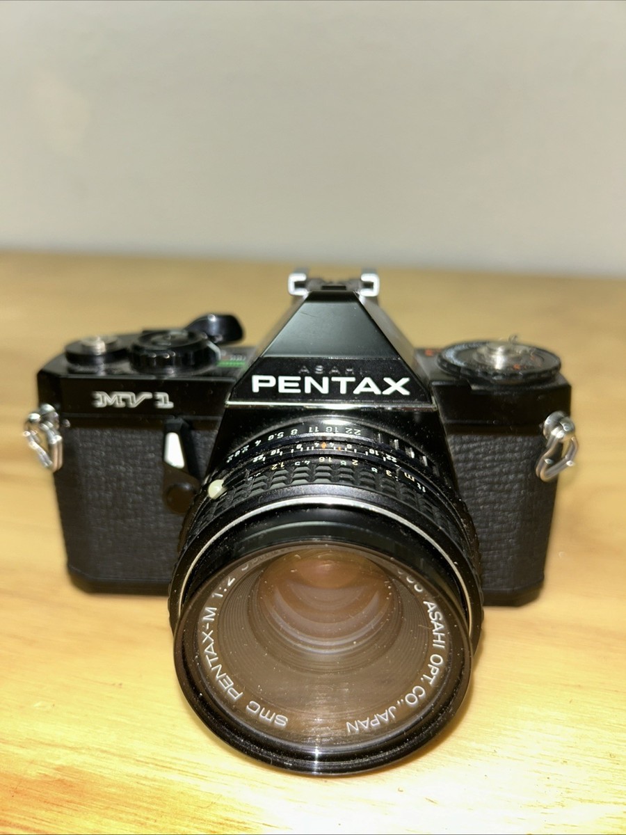 フィルムカメラ PENTAX MV-1 Black 35mm SLR 35-80mm Lens EXC+++++] PENTAX MV-1 Black 35mm SLR PENTAX AF 35-80mm Lens
