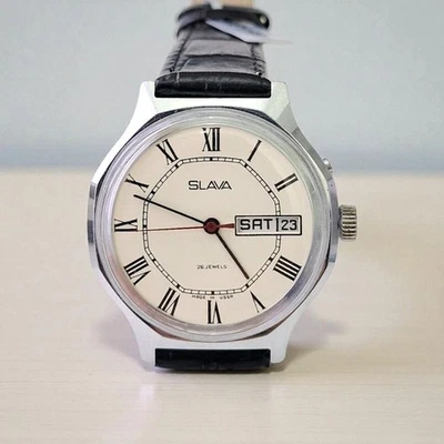 Rare Soviet Mechanical USSR mens watch SLAVA 2MCHZ - Image 1 of 4