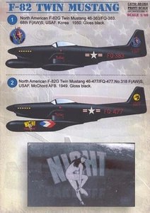 Print Scale Decals 1/48 NORTH AMERICAN F-82 TWIN MUSTANG - Picture 1 of 5