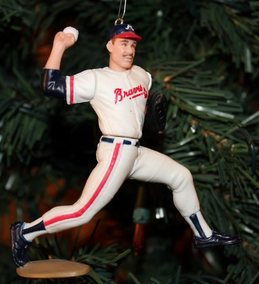John Smoltz Atlanta Braves 4" árbol de Navidad adorno béisbol patio postura de lanzamiento Foto 1 de 1