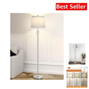 Sturdy Adjustable Height Floor Lamp with Exquisite Shade - Living Room Essential - Picture 1 of 10