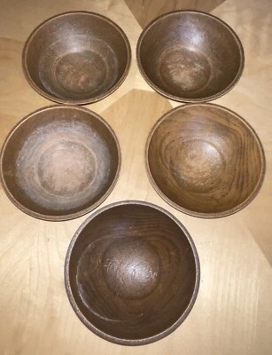 Lote de 5 ensaladeras vintage West Bend Westwood Thermo Serv imitación madera años 70’s Foto 1 de 3