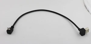 USB 2.0 A Female Angled to Micro USB 5 Pin Male UP Angled Data Adapter Cable 1FT - Picture 1 of 9