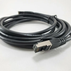 KabelDirekt – Ethernet Cable Cat 8 SF/FTP RJ45 - 10 ft - black - Picture 1 of 8