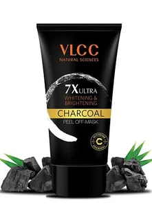 VLCC 7X Ultra Whitening and Brightening Charcoal Peel Off Mask, 100g - Picture 1 of 3
