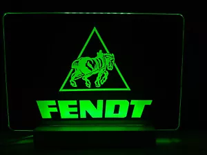 A221-5 Fendt o. Dieselross LED Schild Traktor Oldtimer Geschenk NEU Schlepper - Bild 1 von 2