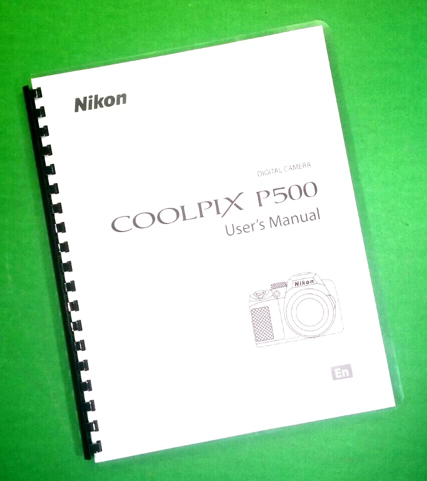 Owners Manual for Nikon P500 Camera 252 Pages W/Clear Covers! - Image 1 of 1