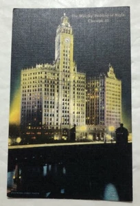 The Wrigley Building At Night, Chicago, IL. Postcard (Y1) - Picture 1 of 2