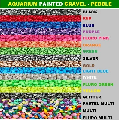 Aquarium Decorative Painted Gravel Pebbles Stones Fish Tank Terrarium - 100 Gram - image 1 of 4