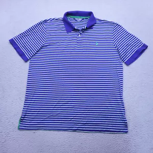 Camisa polo Ralph Lauren para hombre grande azul verde poni a rayas ajuste profesional golfista - Imagen 1 de 10