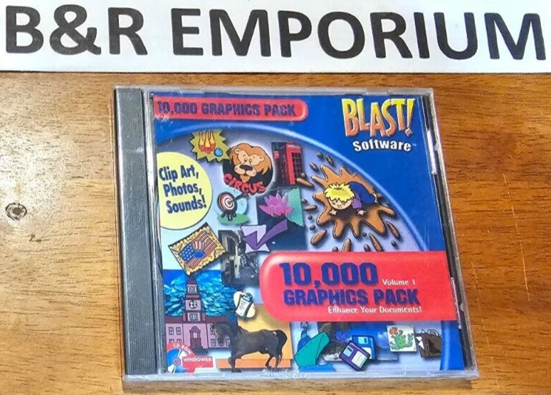 10,000 Graphics Pack Volume 1 - (1999 GraphicCorp/Corel) - New, Sealed CD-ROM - Image 1 of 2