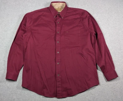 Camisa King Ranch Hombres XL Logo Botón Bolsillo en el Pecho Manga Larga Ropa de Trabajo Rancho Foto 1 de 4