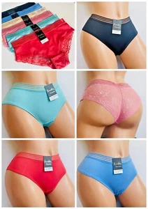 6-12 Women's Bikini Cheeky Boykini Undies Hipster Panties 68356 Underwears S-XL - Picture 1 of 12