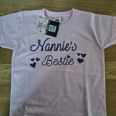 KARI'S PATCH Nanny's / granny's / grammy's Bestie very cute kids t shirt - personalise