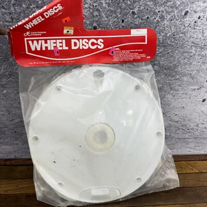 BMX Wheel Disc Set Cover White 20 in NOS Old School BMX Freestyle  F1 Sigma 80s - Picture 1 of 10