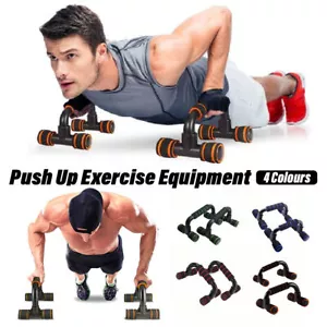 I Shaped Push Up Bars Home Fitness Equipment for Chest Arm Shoulder Training AU - Picture 1 of 26
