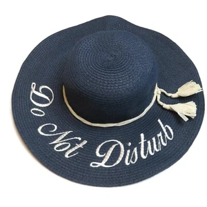Tropical Trends DPC Dorfman Pacific Beach Floppy Sun Hat Do Not Disturb Blue - Picture 1 of 5