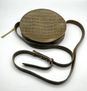 Madewell Umhängetasche Handtasche Krokoprägung oliv verstellbarer Riemen - Bild 1 von 24