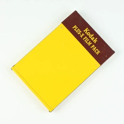 Kodak Plus-X Film Pack - Vintage Metal Holder - Used - Empty - For Display - Image 1 of 2