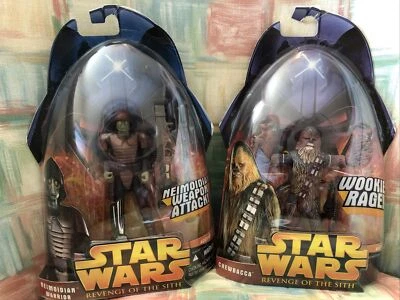 Star Wars 2005 La Venganza de los Sith (#5 Chewbacca) y (#42 Guerrero Neimoidiano) 3,75" Foto 1 de 4