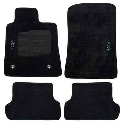 Carpet Floor Mats For 2016 to 2025 Chevrolet Camaro Front and Rear Black ecoMats Foto 1 de 4