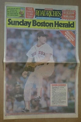Póster de Roger Clemens 1986 Boston Herald Comics Sección Medias Rojas Foto 1 de 3