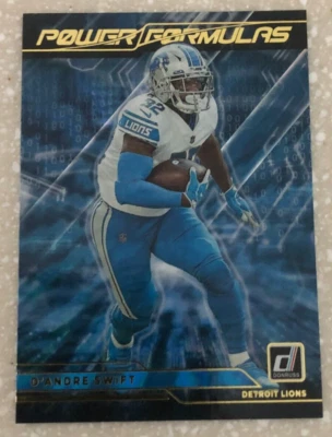 2021 Panini Donruss Power Formulas #PF1 D`Andre Swift, Detroit Lions - Image 1 of 2
