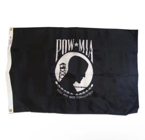 POW MIA Flagge 2 Fuß x 3 Fuß Nylon - einseitig - Bild 1 von 4