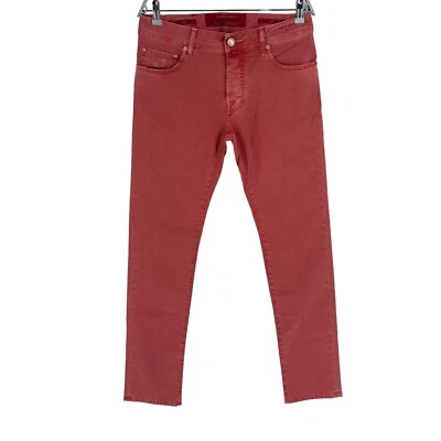 Jacob Cohen Men 688 C Red Slim Fit Jeans Pants Size W31 L34 Made In Italy - Image 1 of 4