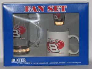 Nuevo juego de tazas de café cerveza DALE WONHARDT JUNIOR JR #8 NASCAR de 3 piezas con vaso de chupito - Imagen 1 de 7